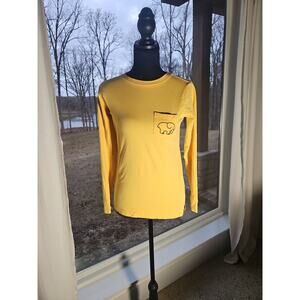 Ivory Ella Yellow Long Sleeve Elephant Pocket Tee Size XXS